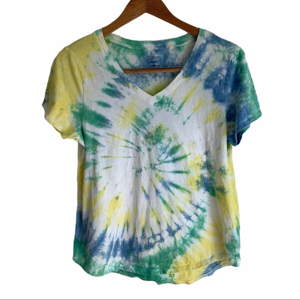 Custom Green/Blue/Yellow Spiral Tie Dye